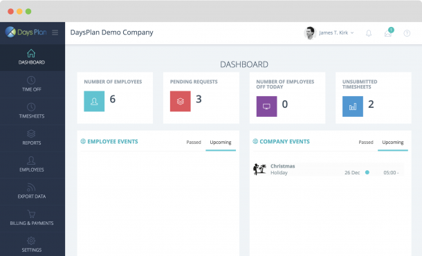 DaysPlan | Timesheets & PTO Management Software